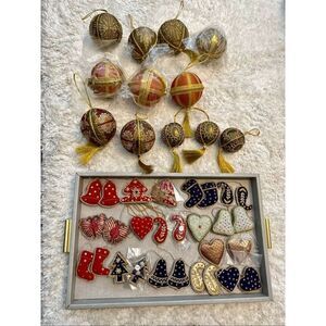 Christmas Holiday decor Ornaments Stockings Bells